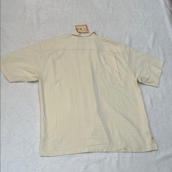 NWT 100% Silk Tommy Bahama Afortunado Camp Cream Casual Button Down Shirt - Picture 14 of 15